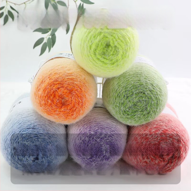 Takarófonal gradient dizájnnal, Semi-worsted, ball yarn formájú fonal, kézi kötéshez, alias Cake line, márka Also Warm