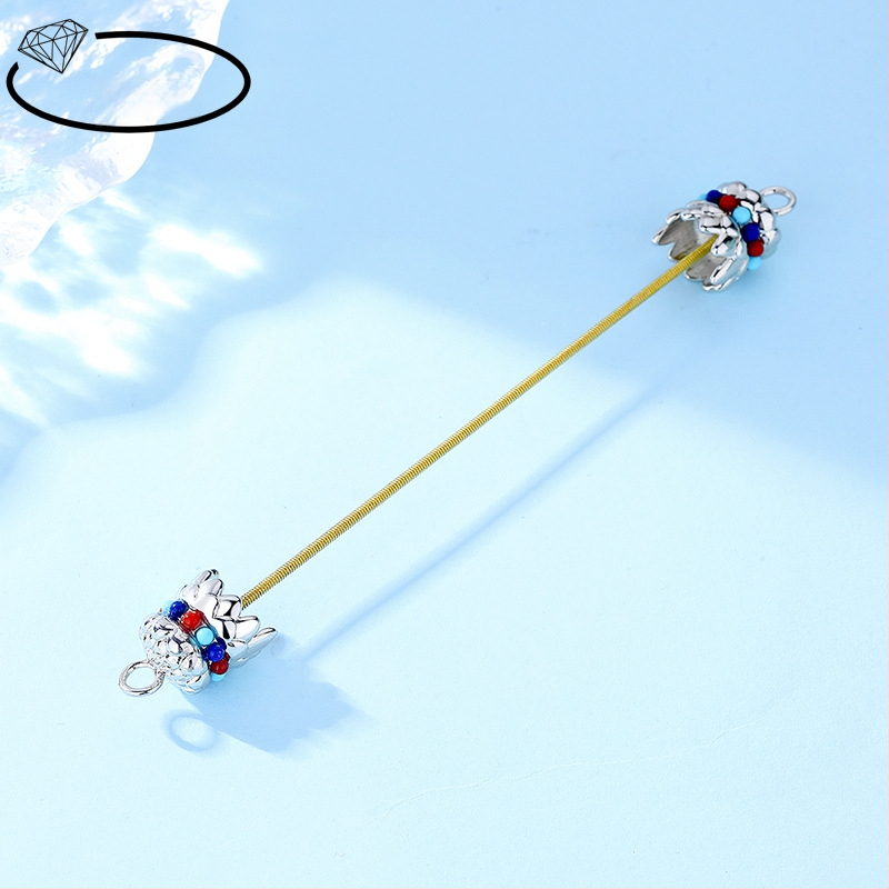 Réz nyaklánc elektroplattázott részletekkel, etnikus stílus, irodalmi retro, 2024 tavasza