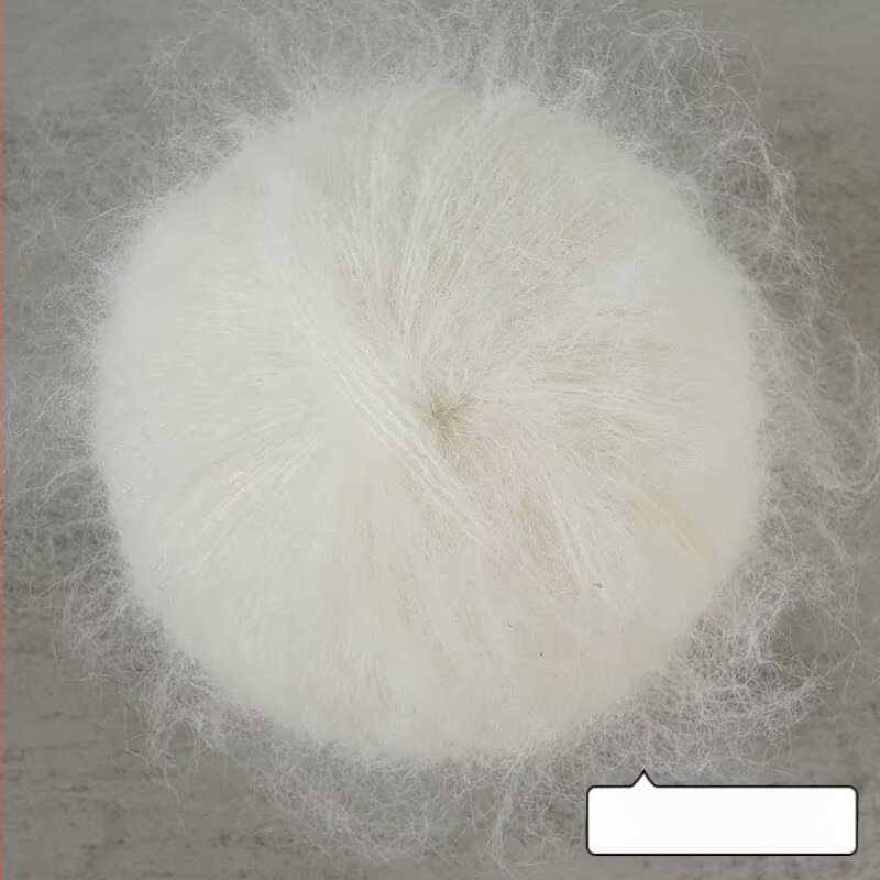 Keverék fonal kézi kötéshez – alpakka és mohír hosszú szálas keverék; gyűrűs sodrás; fonal forma: csoport; Mu Pai