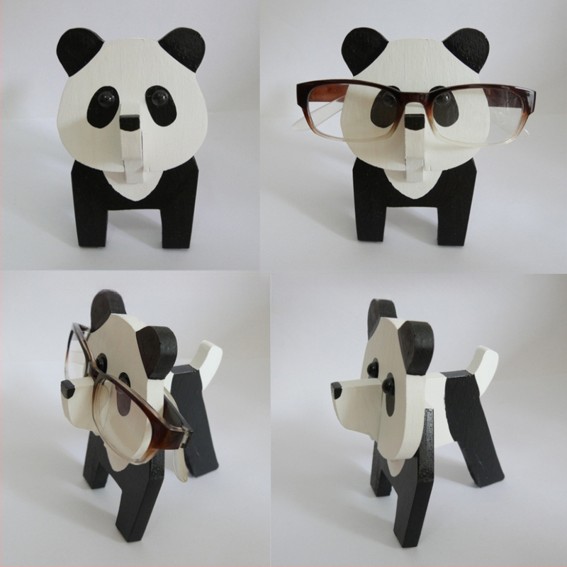 Medinis akių rėmelis su gyvūnų karikatūros motyvu, rankų dažytas, atsiejamas, šiuolaikiškas minimalistinis stilius, pritaikymas