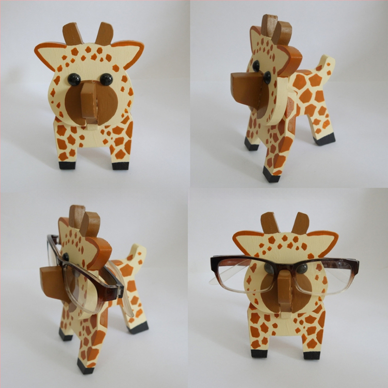 Medinis akių rėmelis su gyvūnų karikatūros motyvu, rankų dažytas, atsiejamas, šiuolaikiškas minimalistinis stilius, pritaikymas