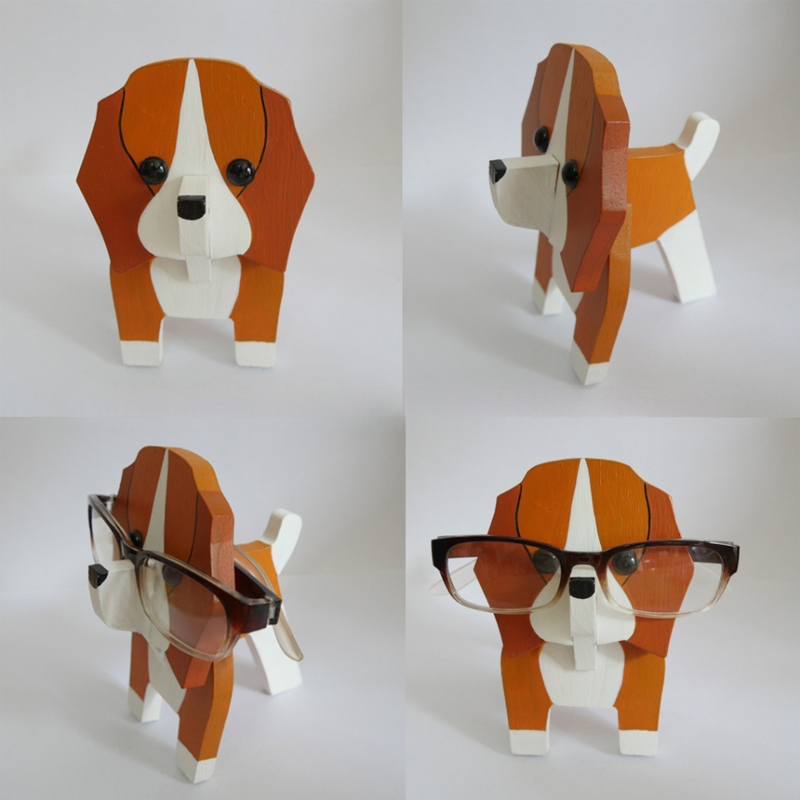 Medinis akių rėmelis su gyvūnų karikatūros motyvu, rankų dažytas, atsiejamas, šiuolaikiškas minimalistinis stilius, pritaikymas