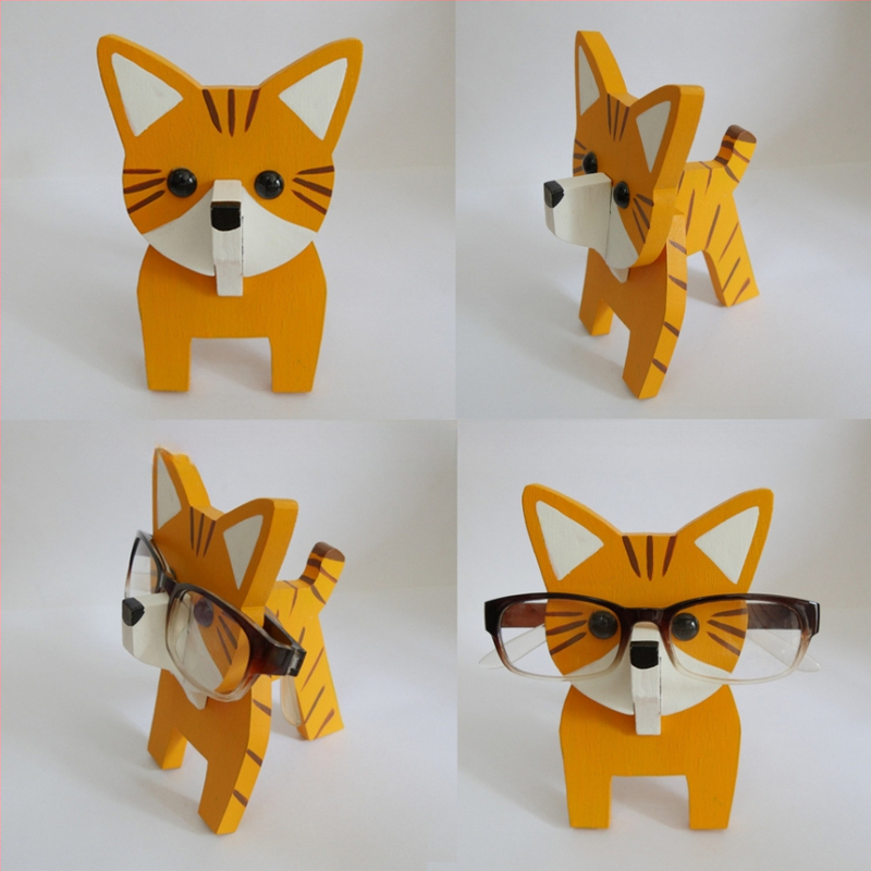 Medinis akių rėmelis su gyvūnų karikatūros motyvu, rankų dažytas, atsiejamas, šiuolaikiškas minimalistinis stilius, pritaikymas