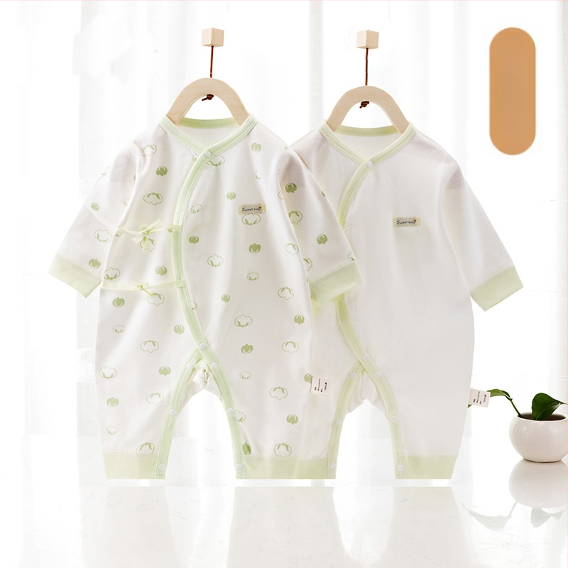 Naujagimių unisex medvilninis ilgomis rankovėmis kombinezonas, 100% medvilnė, amžius 0–12 mėnesių, pavasaris–ruduo