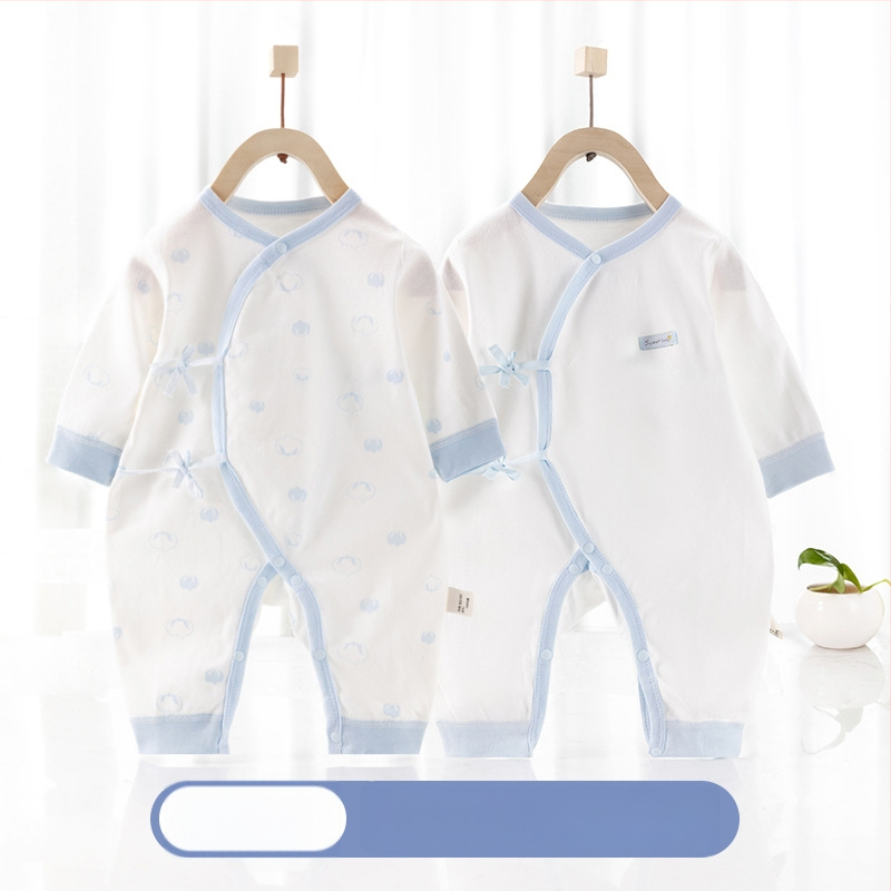 Naujagimių unisex medvilninis ilgomis rankovėmis kombinezonas, 100% medvilnė, amžius 0–12 mėnesių, pavasaris–ruduo