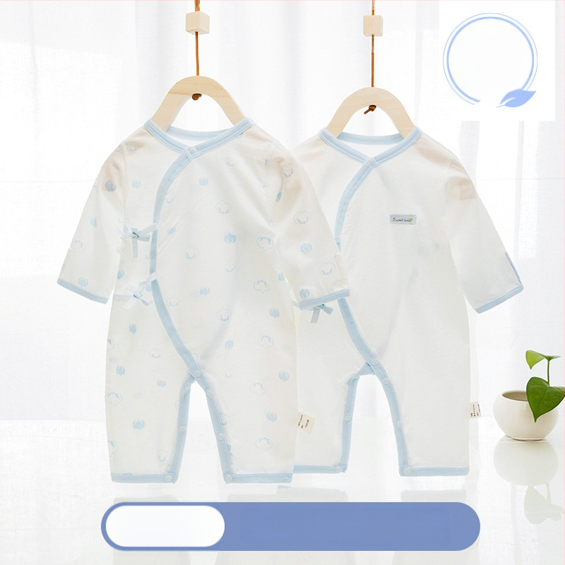 Naujagimių unisex medvilninis ilgomis rankovėmis kombinezonas, 100% medvilnė, amžius 0–12 mėnesių, pavasaris–ruduo