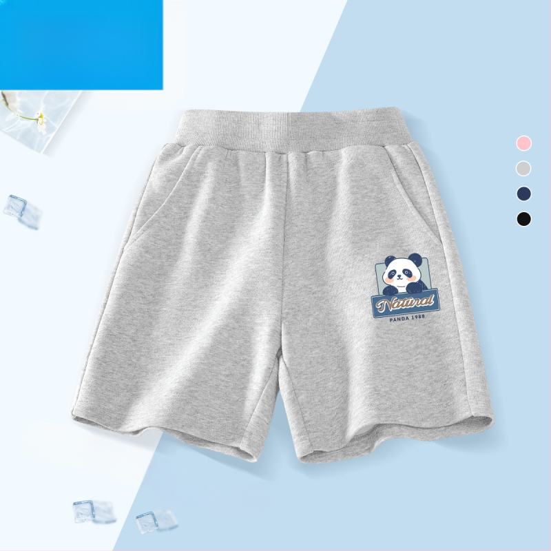 Vaikų kelių ilgio šortai - 100% medvilnė, aukštas liemuo su elastine juosta, Nezha Ao Bing raštas, vaikams nuo 8 metų