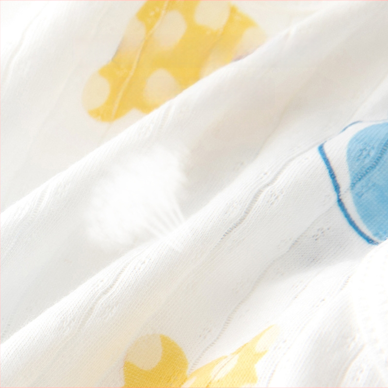 Kūdikių medvilniniai trumpomis rankovėmis marškinėliai (animacinis raštas, 100% medvilnė, apvali kaklo linija, tinkama naujagimiams 0–1 metų)