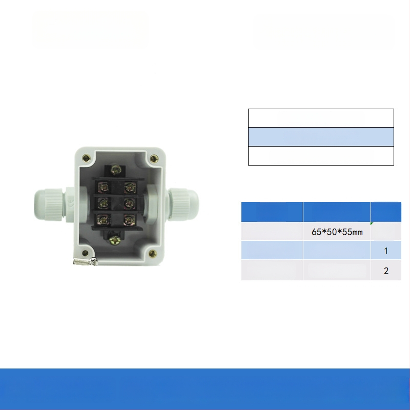 Plastikust välistingimustes kasutatav veekindel ühenduskast terminaliga, kabelite läbiviimiseks, montaaži kinnitustega, ABS