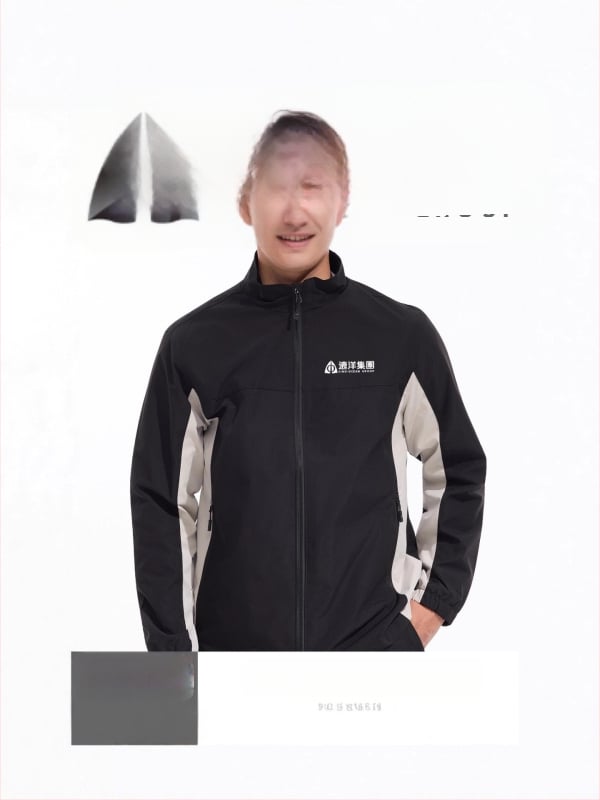 Geacă cu guler înalt, logo brodat personalizat, 100% poliester, respirabil și rezistent la apă, lungime medie, buzunare cu fermoar, haină de exterior pentru bărbați, toamnă