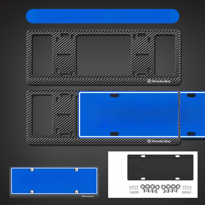 Ramă pentru plăcuța de înmatriculare din aliaj de aluminiu, personalizare logo (100+ opțiuni), compatibilă cu peste 100 de modele de mașini, procesare și personalizare disponibile