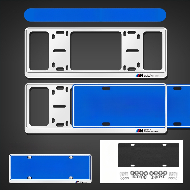 Ramă pentru plăcuța de înmatriculare din aliaj de aluminiu, personalizare logo (100+ opțiuni), compatibilă cu peste 100 de modele de mașini, procesare și personalizare disponibile
