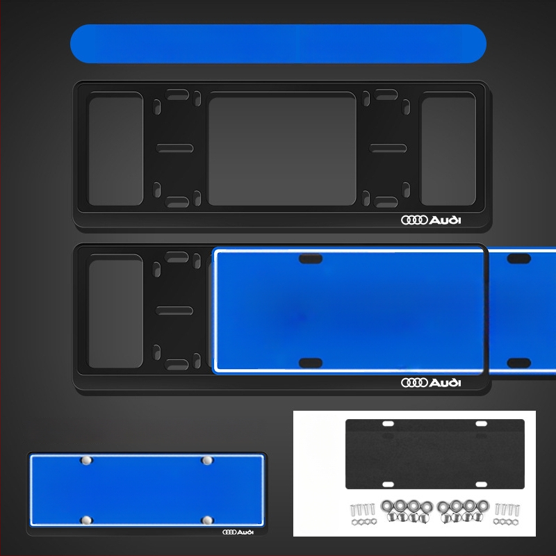 Ramă pentru plăcuța de înmatriculare din aliaj de aluminiu, personalizare logo (100+ opțiuni), compatibilă cu peste 100 de modele de mașini, procesare și personalizare disponibile