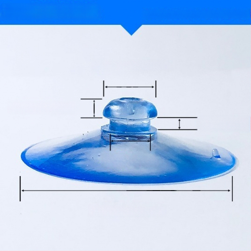 PVC siurbiamas kabliukas automobilio numerio plokštei su grybo galvute, skaidrus, kelių eilių kabliukų dizainas, maksimali apkrova 0–1 kg