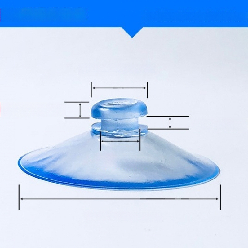 PVC siurbiamas kabliukas automobilio numerio plokštei su grybo galvute, skaidrus, kelių eilių kabliukų dizainas, maksimali apkrova 0–1 kg