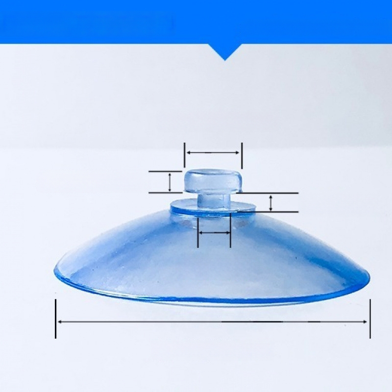 PVC siurbiamas kabliukas automobilio numerio plokštei su grybo galvute, skaidrus, kelių eilių kabliukų dizainas, maksimali apkrova 0–1 kg