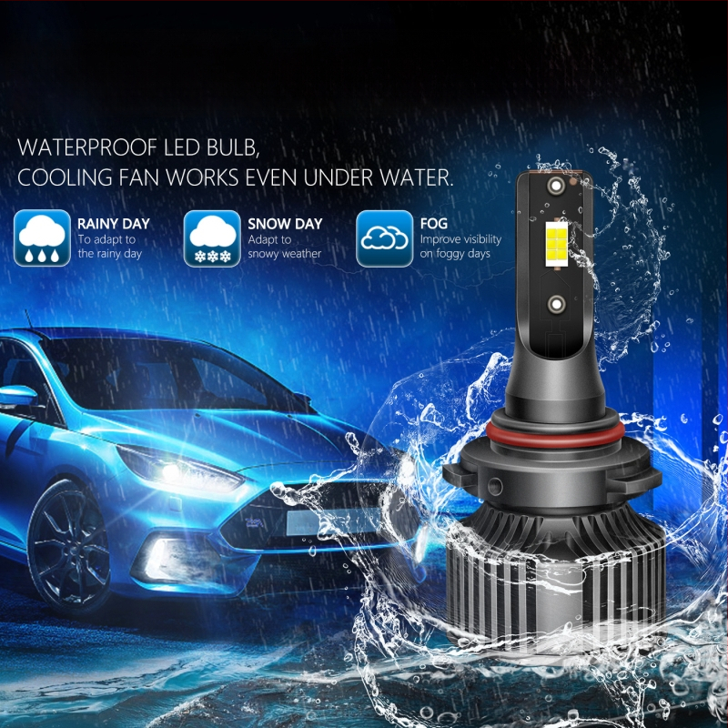 LED automobilio žibintas A8, 12V, aliuminio lydinys, CSP3570 čipas, 50W porai