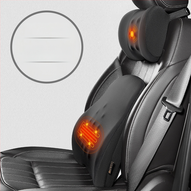 Modernist Automobilio juosmens masažo atrama su atminties putomis, medvilnė, minimalistinis stilius, universalus visoms transporto priemonėms