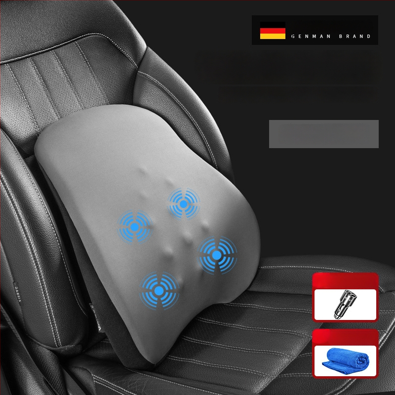 Modernist Automobilio juosmens masažo atrama su atminties putomis, medvilnė, minimalistinis stilius, universalus visoms transporto priemonėms