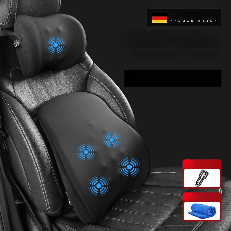 Modernist Automobilio juosmens masažo atrama su atminties putomis, medvilnė, minimalistinis stilius, universalus visoms transporto priemonėms