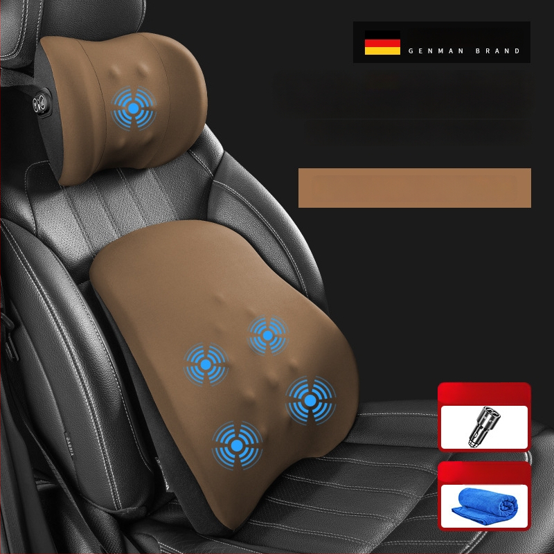 Modernist Automobilio juosmens masažo atrama su atminties putomis, medvilnė, minimalistinis stilius, universalus visoms transporto priemonėms