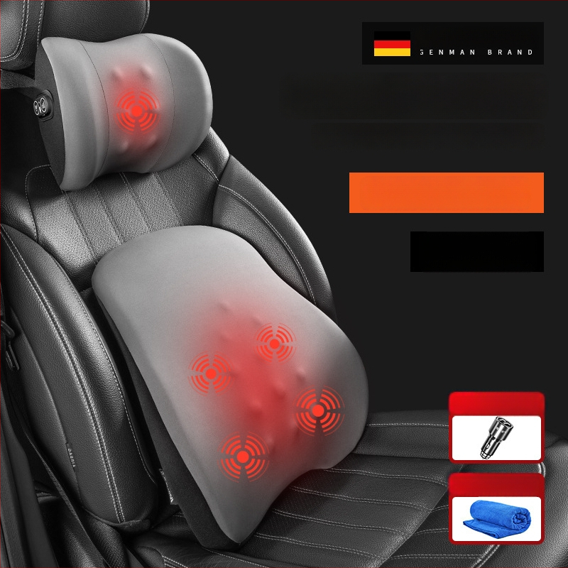 Modernist Automobilio juosmens masažo atrama su atminties putomis, medvilnė, minimalistinis stilius, universalus visoms transporto priemonėms