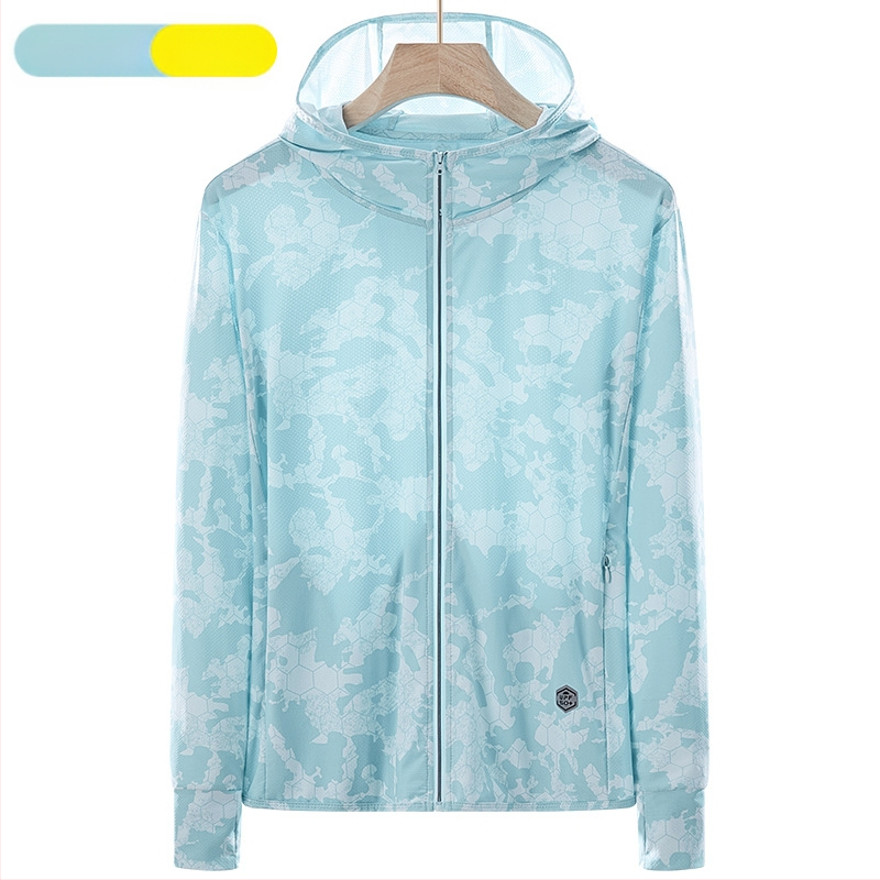 Εξωτερικό αντιανιανικό μπουφάν με κουκούλα, διαπνέσιμος πολυεστέρας, UV προστασία UPF45, μακριά μανίκια