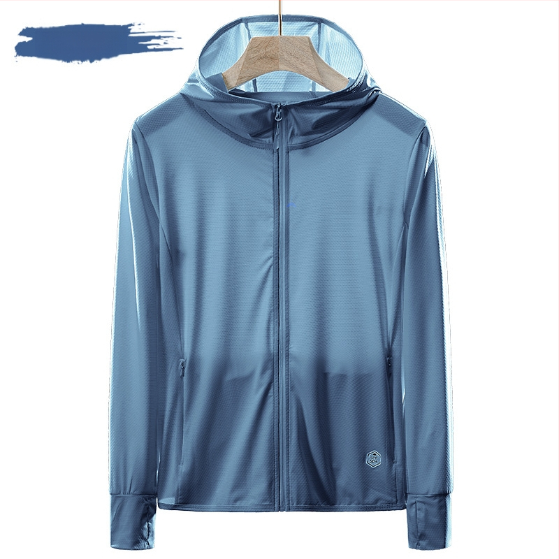Εξωτερικό αντιανιανικό μπουφάν με κουκούλα, διαπνέσιμος πολυεστέρας, UV προστασία UPF45, μακριά μανίκια