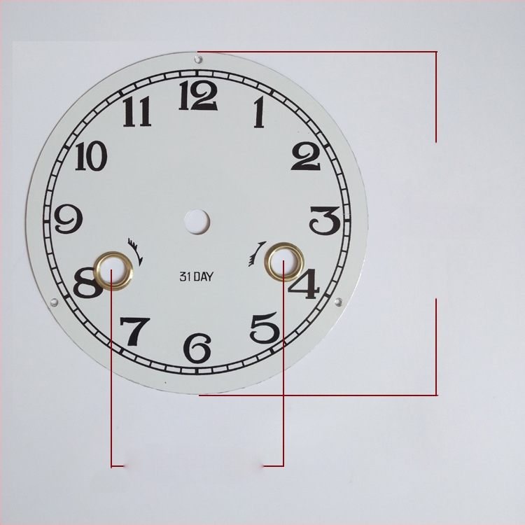 Yueya mozgású mechanikus óra számlap, fém számlap, kétoldalas DIY óra