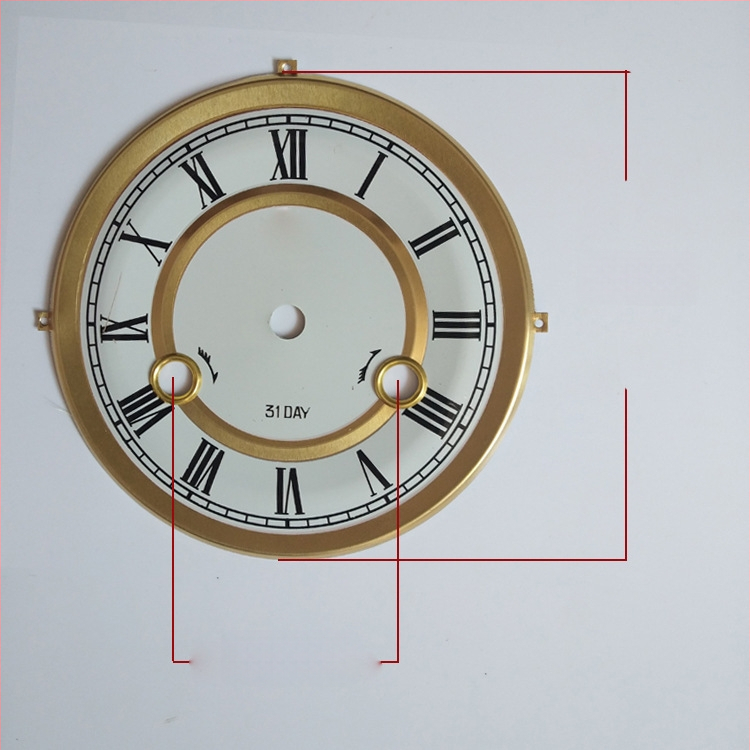 Yueya mozgású mechanikus óra számlap, fém számlap, kétoldalas DIY óra