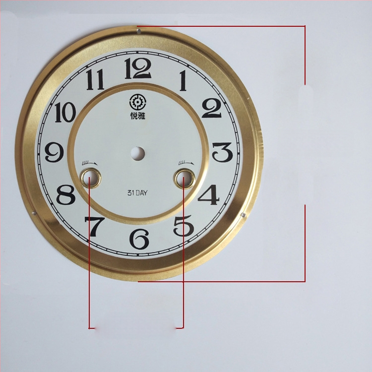 Yueya mozgású mechanikus óra számlap, fém számlap, kétoldalas DIY óra