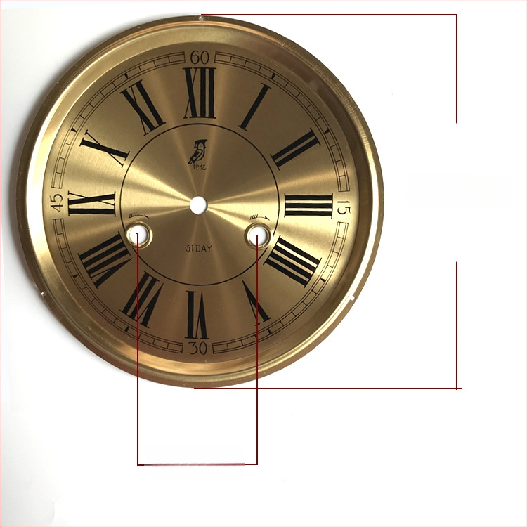 Yueya mozgású mechanikus óra számlap, fém számlap, kétoldalas DIY óra