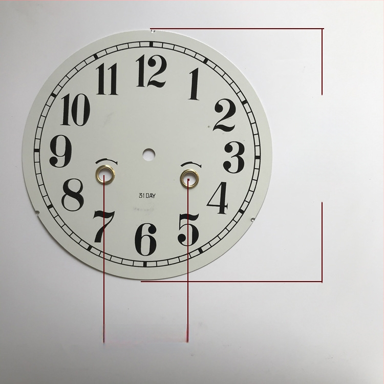 Yueya mozgású mechanikus óra számlap, fém számlap, kétoldalas DIY óra