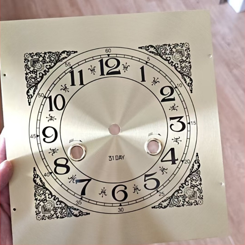 Yueya mozgású mechanikus óra számlap, fém számlap, kétoldalas DIY óra