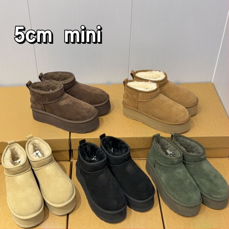 Žiemos sniego bateliai su kailio ir odos viršutine dalimi, viduje megzti vilnos įdėklai, EVA padas, platforma, slip-on