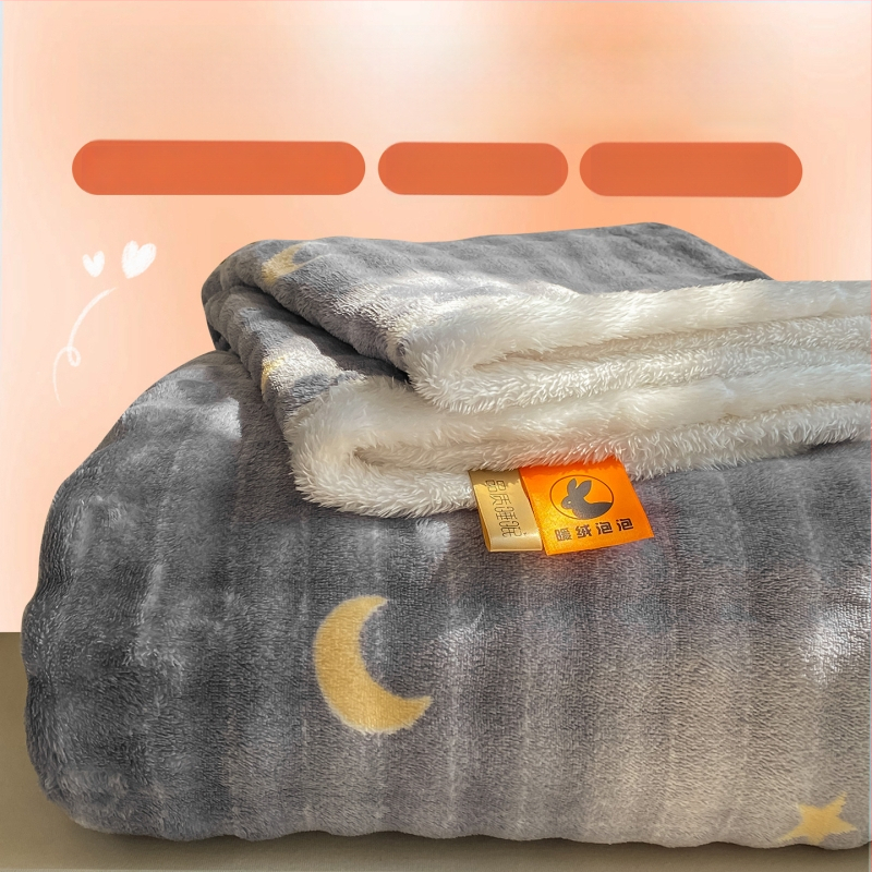 Zimski debeli mliječni velur prekrivač za krevet, srčani uzorak, 100% pamuk, 1.5-2.0 kg, nordijski stil