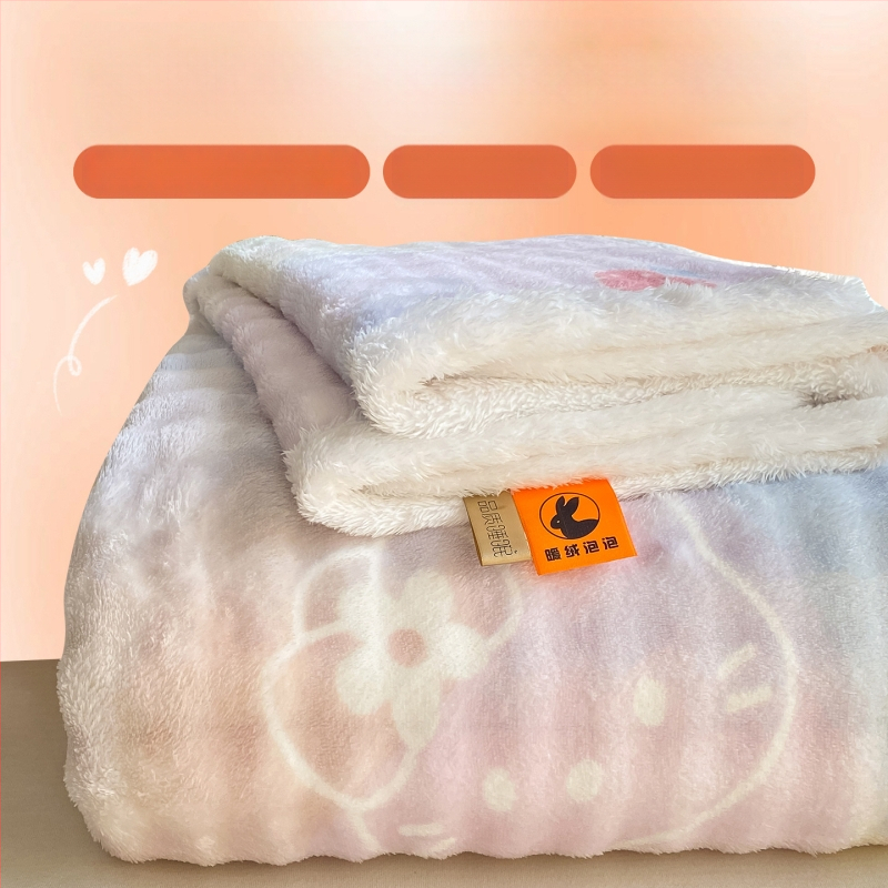 Zimski debeli mliječni velur prekrivač za krevet, srčani uzorak, 100% pamuk, 1.5-2.0 kg, nordijski stil