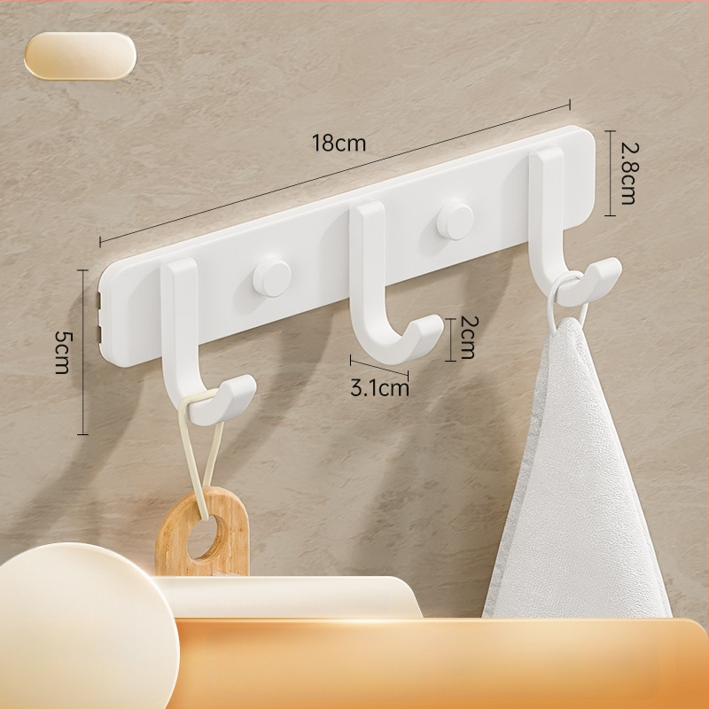 Sieninis lipnus kabykla iš kosminio aliuminio, kelių eilių kabliukų, be gręžimo, apkrova 5–10 kg, šiuolaikinis minimalistinis dizainas.