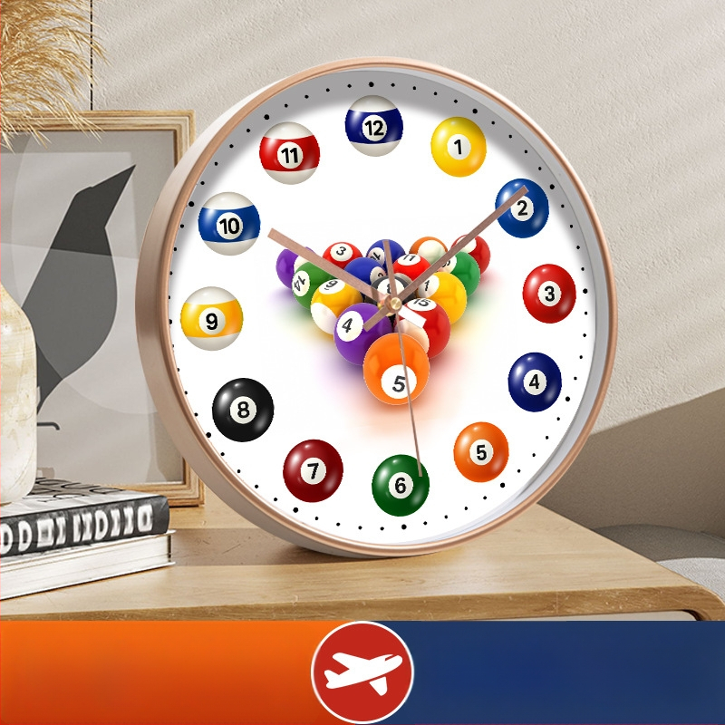 Ρολόι τοίχου - αθόρυβη κίνηση quartz, στρογγυλό πλαστικό περίβλημα, γυάλινο κάλυμμα, διακοσμητικό