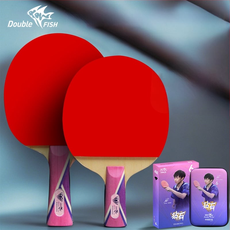 Pisces Diamond Series ρακέτα επιτραπέζιας, λεπίδα Basswood, λάστιχο κατά του κολλήματος, πλευρικός χτύπος, για εκπαίδευση και αγώνες