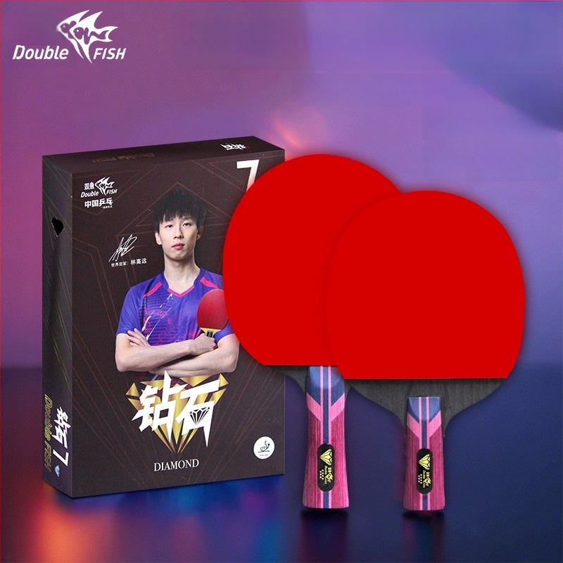 Pisces Diamond Series ρακέτα επιτραπέζιας, λεπίδα Basswood, λάστιχο κατά του κολλήματος, πλευρικός χτύπος, για εκπαίδευση και αγώνες