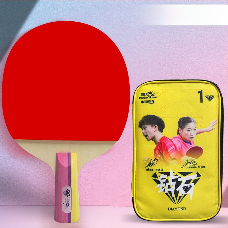 Pisces Diamond Series ρακέτα επιτραπέζιας, λεπίδα Basswood, λάστιχο κατά του κολλήματος, πλευρικός χτύπος, για εκπαίδευση και αγώνες