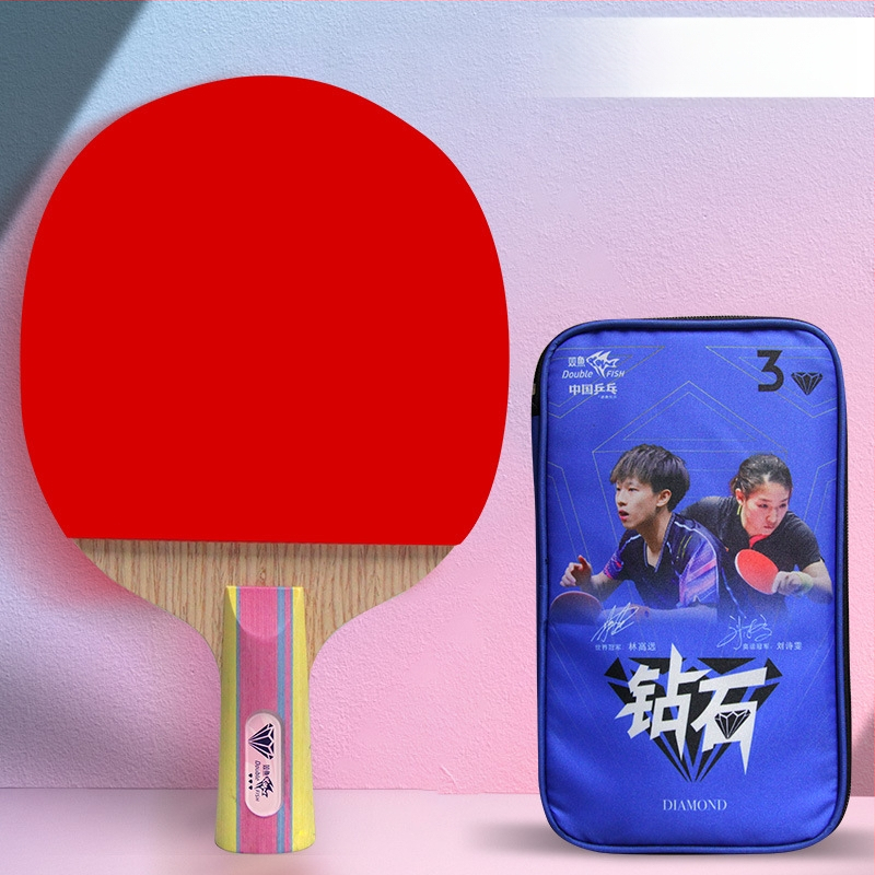 Pisces Diamond Series ρακέτα επιτραπέζιας, λεπίδα Basswood, λάστιχο κατά του κολλήματος, πλευρικός χτύπος, για εκπαίδευση και αγώνες