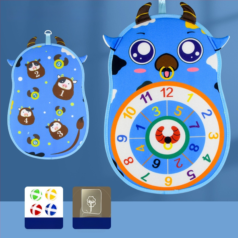 Visklemäng lipilise sihtkolliga pall ja imav tahvel — Qi Xiaonan; materjal: karvane kangas; vanusgrupp: 4–6 aastat