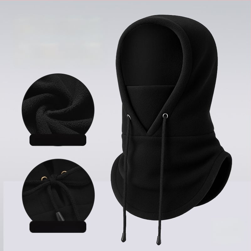 Dviračių veido kaukė su fliso įdėklu, poliesterio audinys, vėjo atspari, su raišteliu, unisex