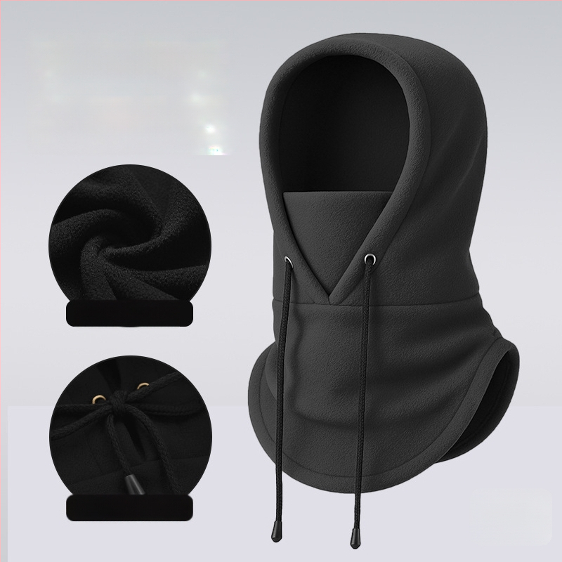 Dviračių veido kaukė su fliso įdėklu, poliesterio audinys, vėjo atspari, su raišteliu, unisex