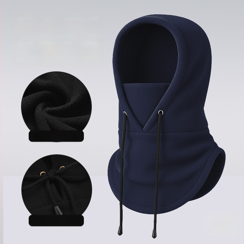 Dviračių veido kaukė su fliso įdėklu, poliesterio audinys, vėjo atspari, su raišteliu, unisex