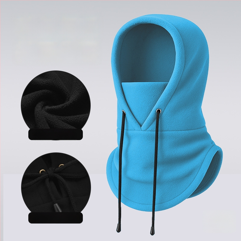 Dviračių veido kaukė su fliso įdėklu, poliesterio audinys, vėjo atspari, su raišteliu, unisex