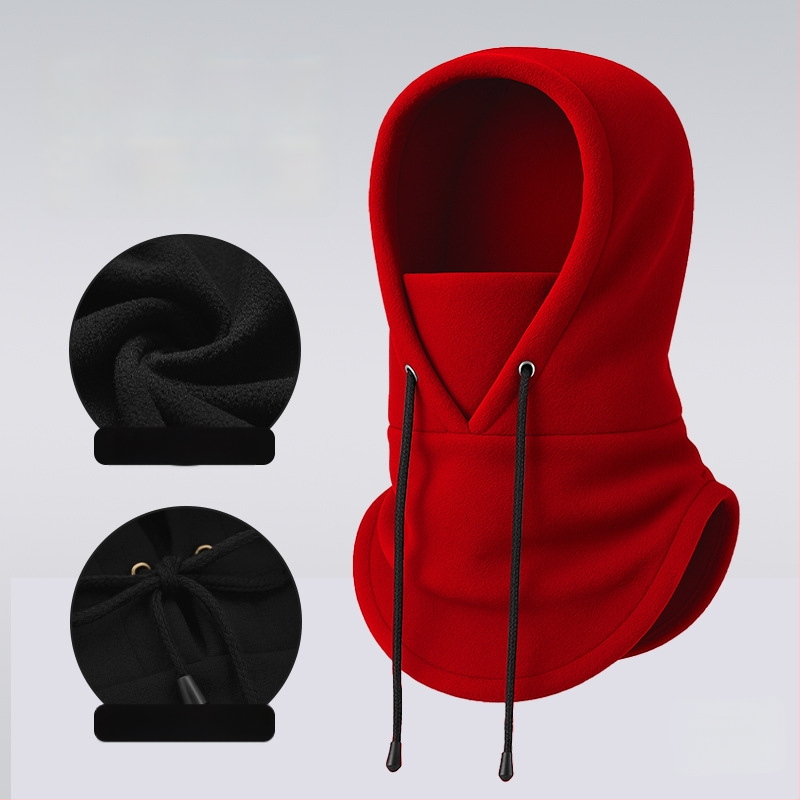 Dviračių veido kaukė su fliso įdėklu, poliesterio audinys, vėjo atspari, su raišteliu, unisex