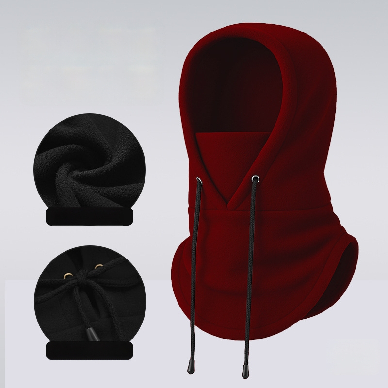 Dviračių veido kaukė su fliso įdėklu, poliesterio audinys, vėjo atspari, su raišteliu, unisex